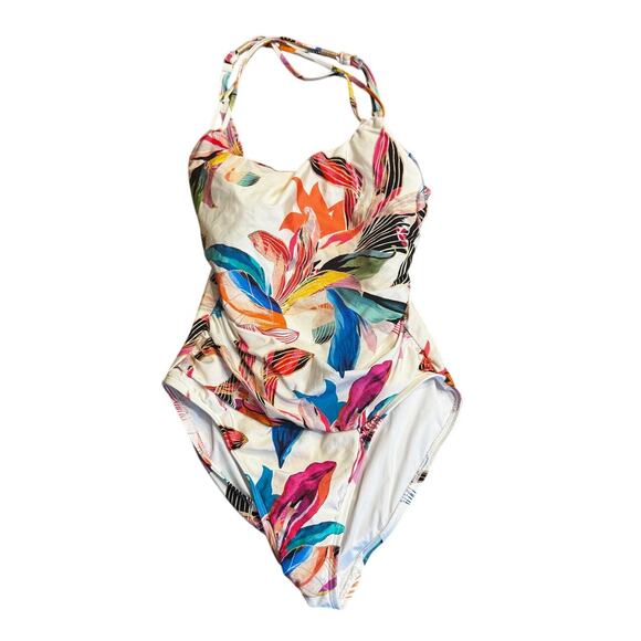 La Blanca Floral One-Piece Swimsuit Size 6 / Medium Tropical Print - Picture 2 of 8